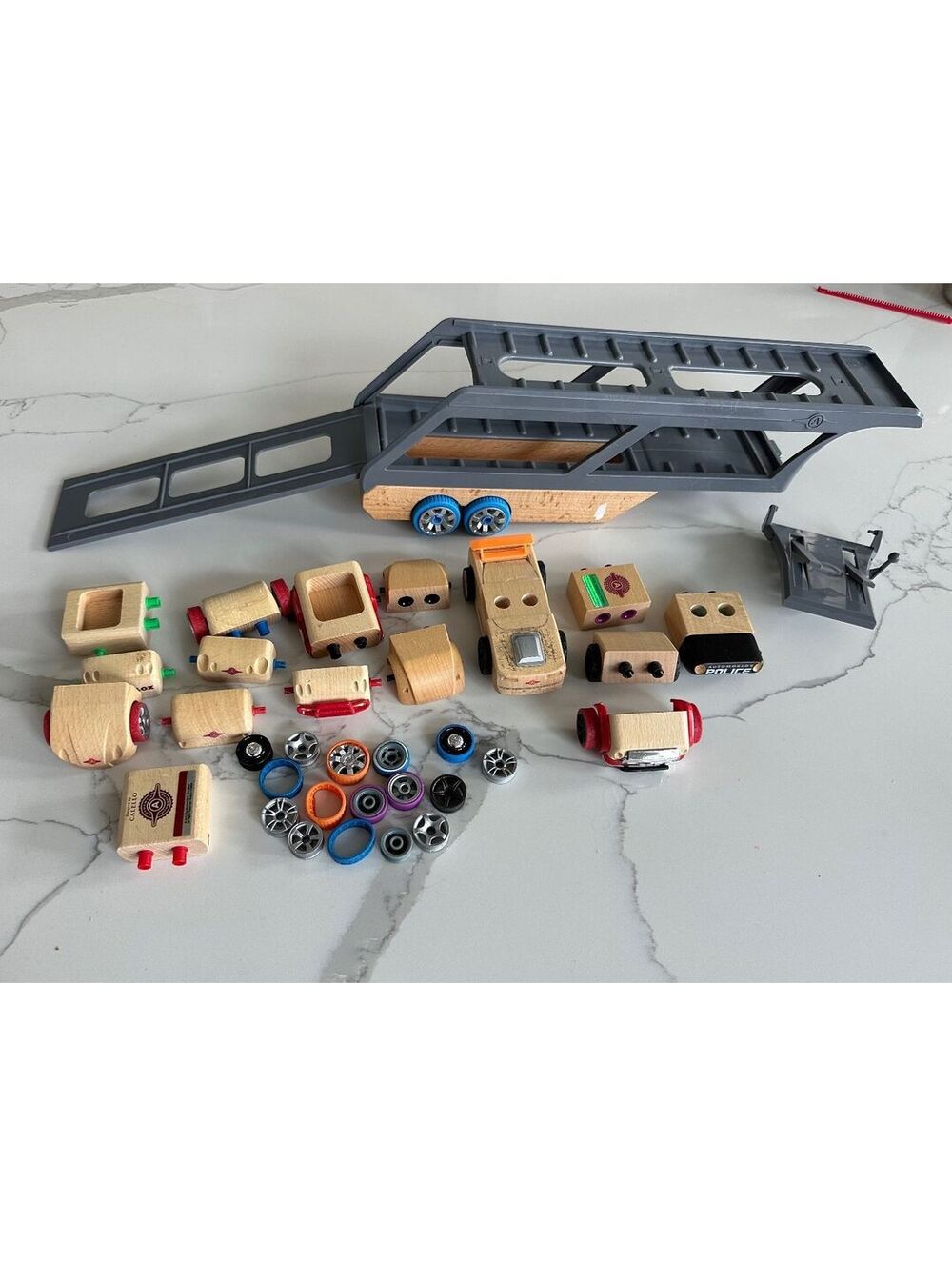 Automoblox Wooden Toy Car Parts Set